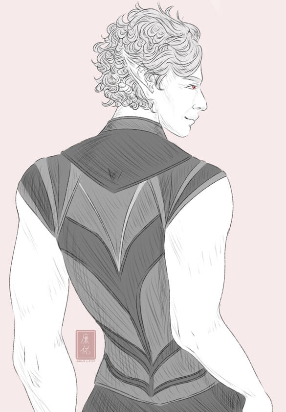 Astarion Acúnin (Baldur’s Gate 3) - half body