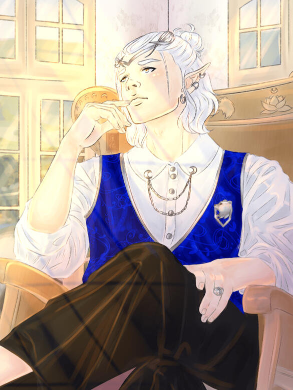 Teuivae Liadon (Original dnd character) - half body